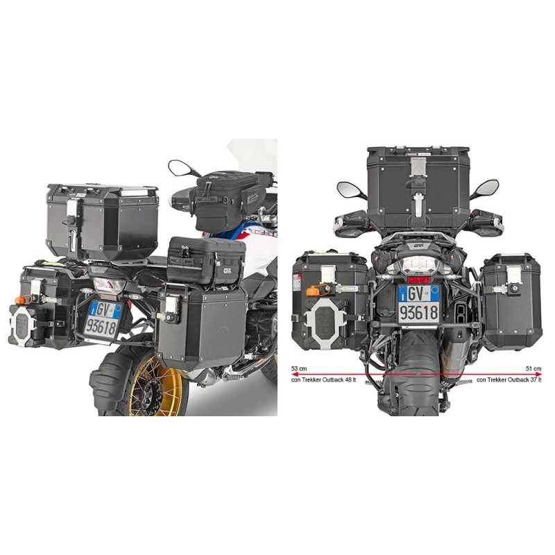 PORTAMALETAS LATERAL GIVI VALIGIE LATERALI MONOKEY CAM-SIDE TREKKER OUTBACK BMW R 1250 GS 2021-2024