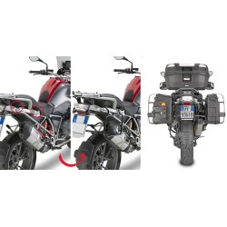PORTAMALETAS LATERAL GIVI DE FIJACION RAPIDA PARA ARA MALETAS LATERALES MONOKEY BMW R 1250 GS ADVENTURE 2021-2024