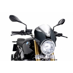 CUPOLINO PUIG RETRO BMW R NINE T 2021-2024, TRASPARENTE/CARBON