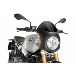 CUPOLINO PUIG SEMICARENATO BMW R NINE T 2021-2024, NERO/NERO OPACO