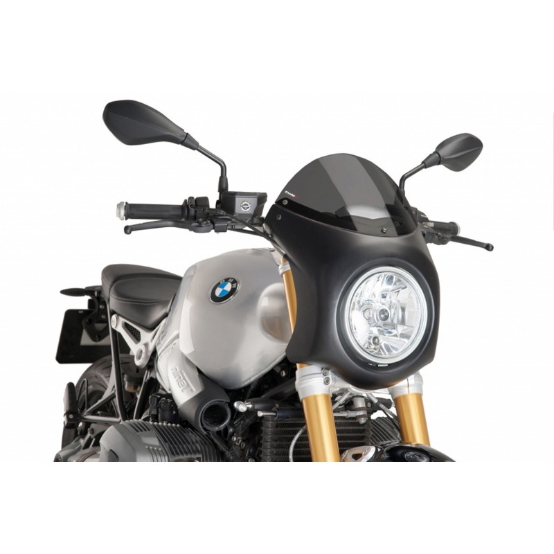 CUBRE PARABRISAS PUIG BMW R NINE T 2021-2024, AHUMADO OSCURO/NEGRO MATE