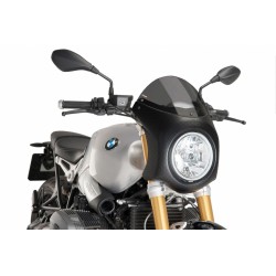 CUPOLINO PUIG SEMICARENATO BMW R NINE T 2021-2024, FUME SCURO/CARBON LOOK