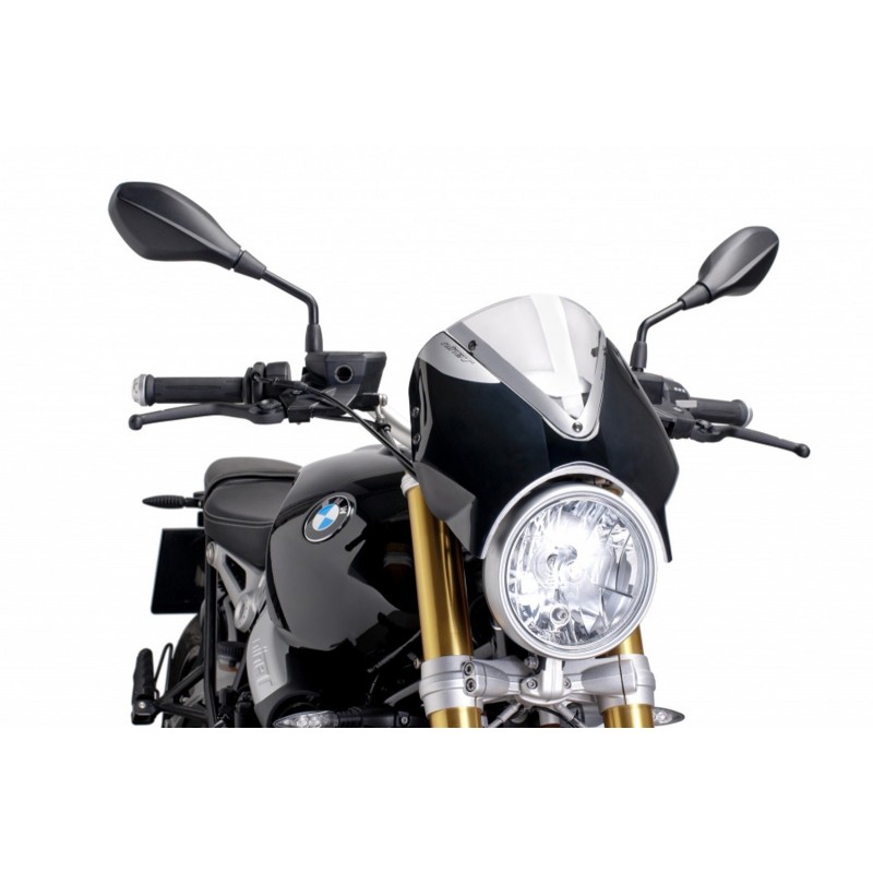 PARABRISAS PUIG RETRO BMW R NINE T PURE 2021-2024, TRANSPARENTE/NEGRO