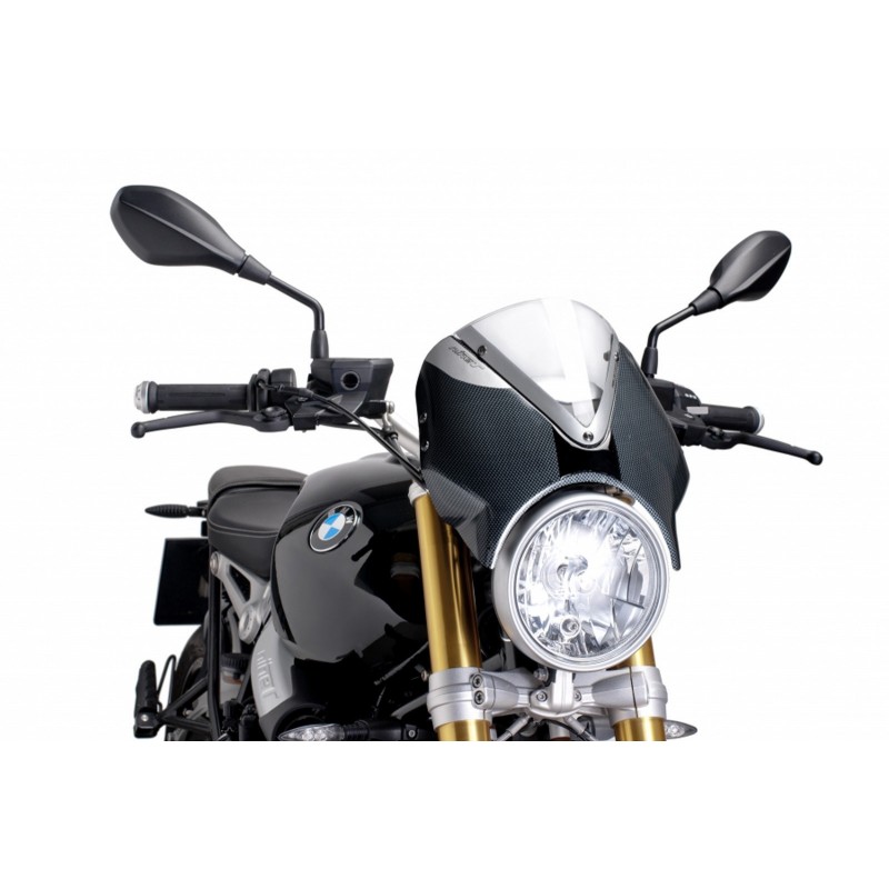 PARABRISAS PUIG RETRO BMW R NINE T PURE 2021-2024, TRANSPARENTE/CARBONO