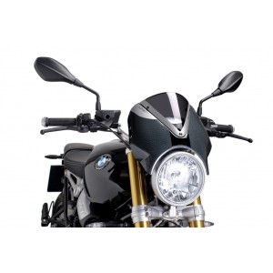 PARABRISAS PUIG RETRO BMW R NINE T PURE 2021-2024, AHUMADO OSCURO/CARBONO