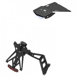 LIGHTECH KENNZEICHENHALTER-KIT FÜR BMW R NINE T URBAN G/S 2021-2024, EINSTELLBAR AUS ALUMINIUM, SCHWARZ