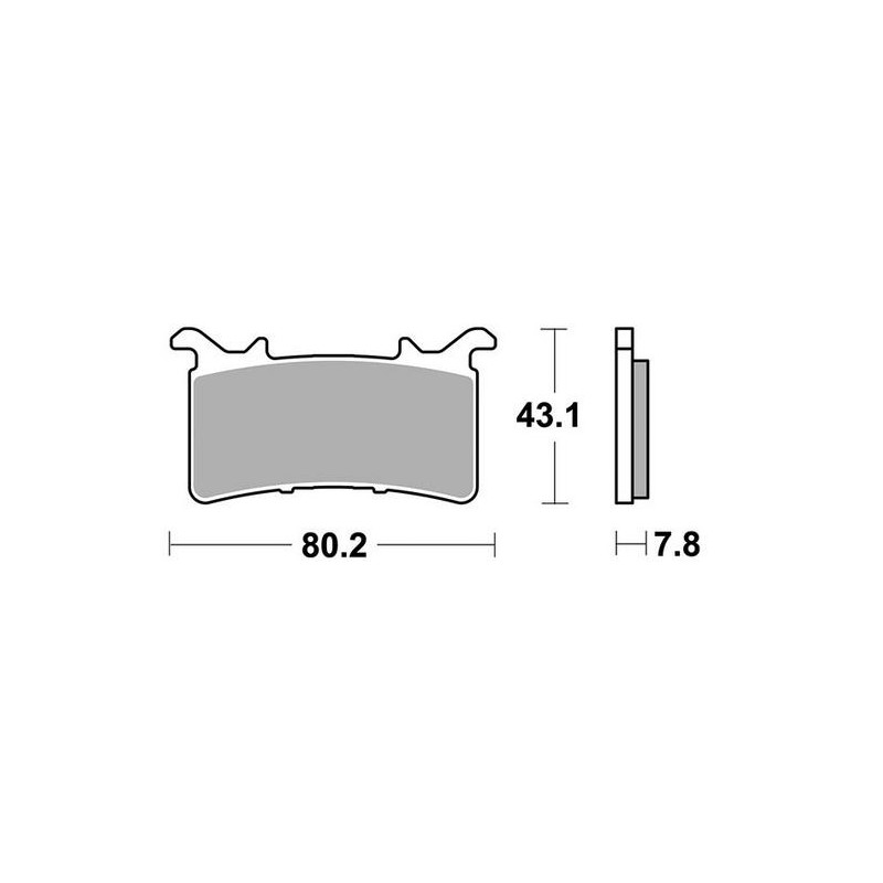 GESINTERTE BREMSBELÄGE VORNE SBS 985 HS BMW M 1000 RR 2021-2024 NISSIN-BREMSSATTEL