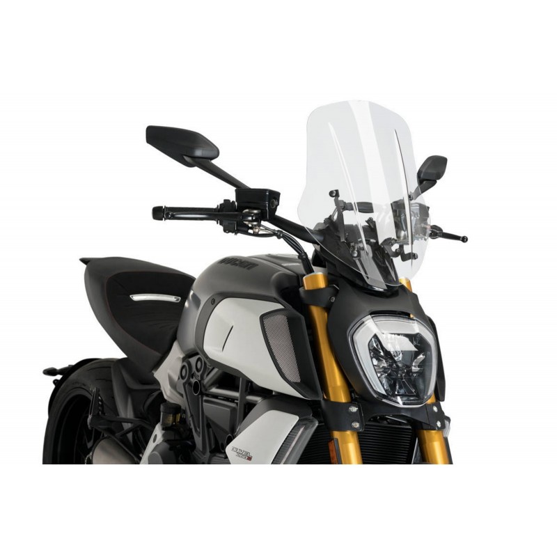 CUPOLINO PUIG TOURING NEW GENERATION DUCATI DIAVEL 1260 S 2021-2022, TRASPARENTE