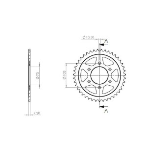 STEEL REAR SPROCKET FOR 525 CHAIN DUCATI MULTISTRADA 950 2021