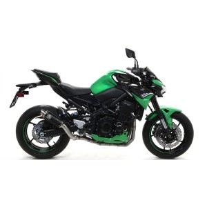 TERMINALE ARROW GP2 KAWASAKI Z 900 2021-2024, ACCIAIO DARK, OMOLOGATO