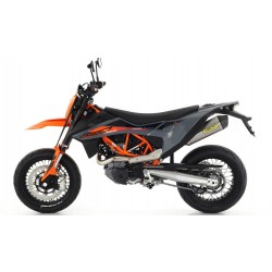 TERMINALE ARROW RACE-TECH KTM 690 SMC R 2021-2024, TITANIO/CARBONIO, CATALIZZATO