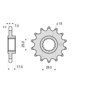 STEEL FRONT SPROCKET FOR 525 CHAIN DUCATI PANIGALE V4 S 2021