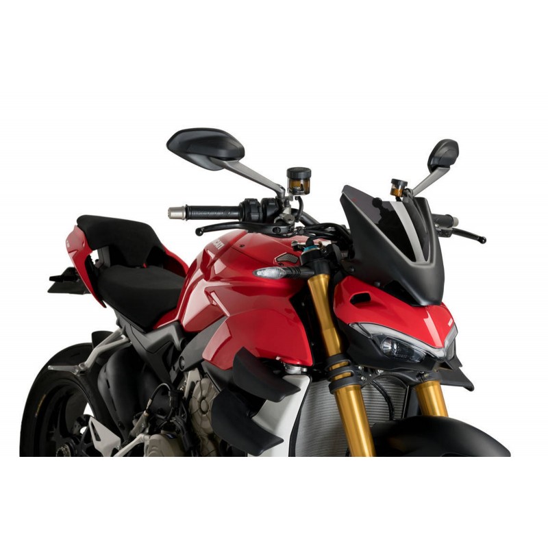PUIG SPORT WINDSCHUTZSCHEIBE NEW GENERATION DUCATI STREETFIGHTER V4 S 2021-2022, DUNKLE RAUCH