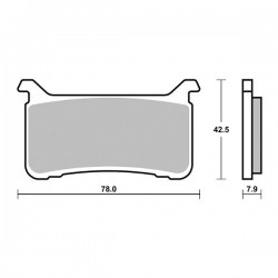 PASTILLAS DE FRENO DELANTERAS DUAL CARBON SBS 947 DC HONDA CB 1000 R 2021-2024