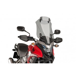 PUIG TOURING WINDSCHUTZSCHEIBE MIT DEFLEKTOR HONDA CB 500 X 2021-2023, LEICHTER RAUCH