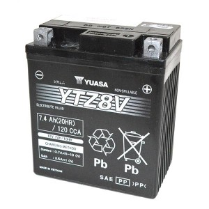 YUASA YTZ8-V VORLADUNG VERSIEGELTE BATTERIE HONDA CB 500 X 2021-2023