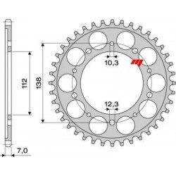 CORONA IN ACCIAIO PER CATENA 525 HONDA CB 650 R 2019-2020