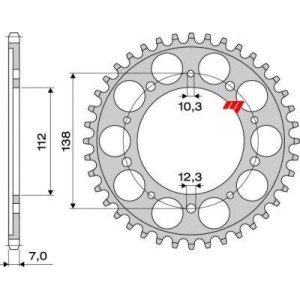 CORONA DE ACERO PARA CADENA 525 HONDA CB 650 R 2021-2023
