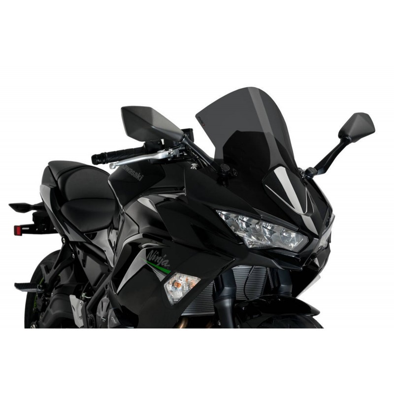 PUIG R-RACER SCREEN KAWASAKI NINJA 650 2021-2023, DARK SMOKE