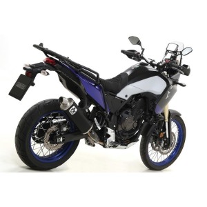TERMINALE ARROW INDY RACE YAMAHA TENERE 700 2021-2024, ALLUMINIO DARK/ACCIAIO, OMOLOGATO