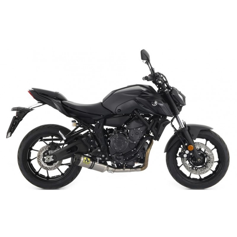 ARROW THUNDER FULL EXHAUST SYSTEM YAMAHA MT-07 2021-2024, TITANIUM/CARBON, DEKAT