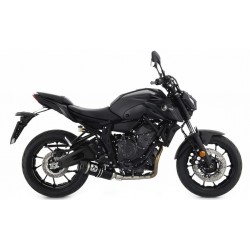 ARROW THUNDER FULL EXHAUST SYSTEM YAMAHA MT-07 2021-2024, DARK ALUMINUM/CARBON, CATALYTIC