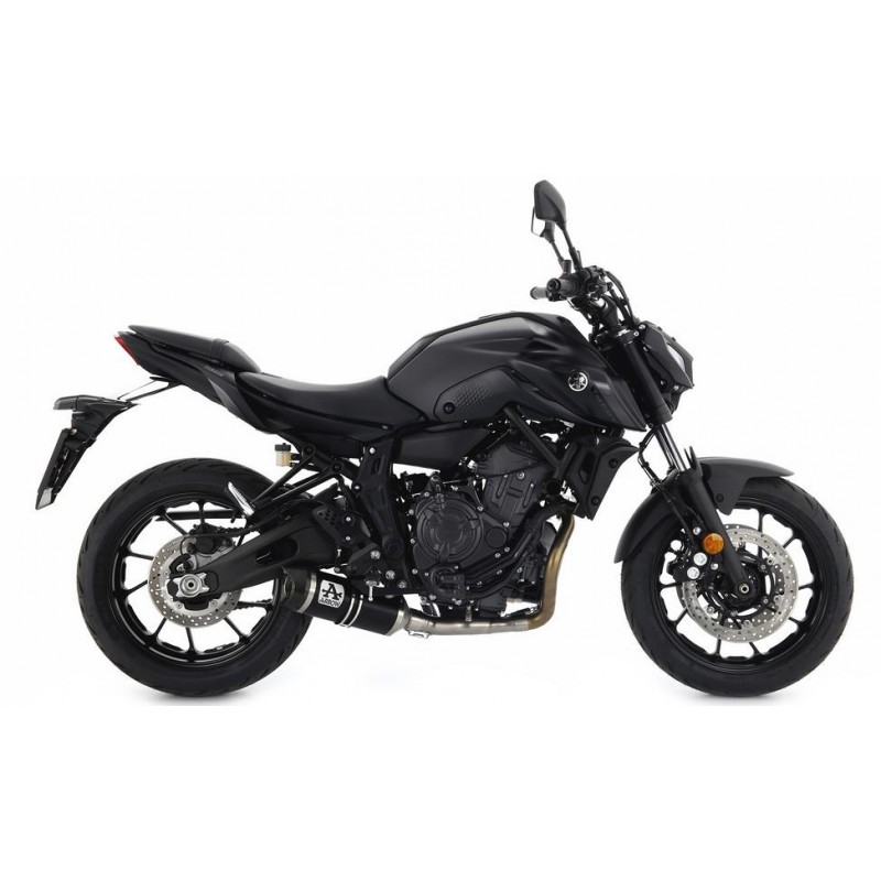 IMPIANTO DI SCARICO COMPLETO ARROW THUNDER YAMAHA MT-07 2021-2024, ALLUMINIO DARK/CARBONIO, CATALIZZATO