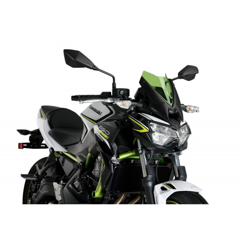 PUIG SPORT NEW GENERATION WINDSCREEN KAWASAKI Z 650 2021-2023, GREEN