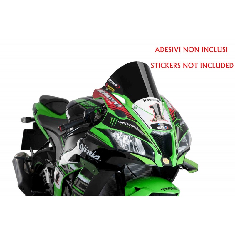 PUIG R-RACER WINDSCHILD KAWASAKI ZX-10R 2021-2024, SCHWARZ