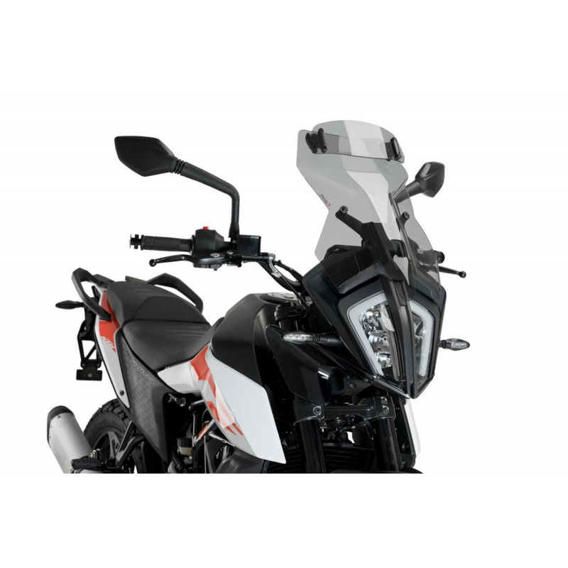 PUIG TOURING WINDSCHUTZSCHEIBE MIT DEFLEKTOR KTM 390 ADVENTURE 2021, LEICHTER RAUCH