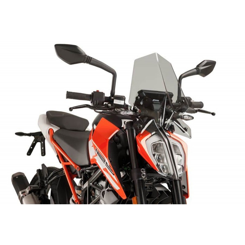 PUIG SPORT NEW GENERATION WINDSCREEN KTM 390 DUKE 2021-2023, LIGHT SMOKE