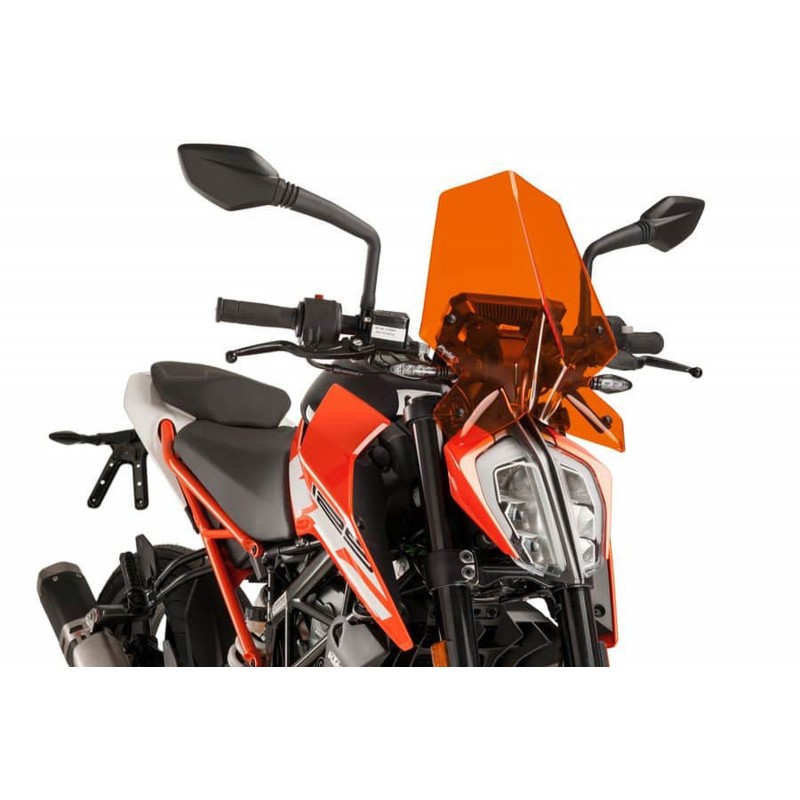 PUIG SPORT WINDSCHUTZSCHEIBE NEW GENERATION KTM 390 DUKE 2021-2023, ORANGE