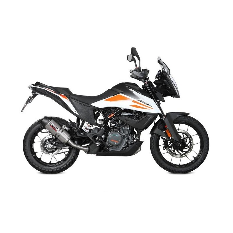 TERMINALE MIVV OVALE KTM 390 ADVENTURE 2020, OMOLOGATO TITANIO/CARBONIO