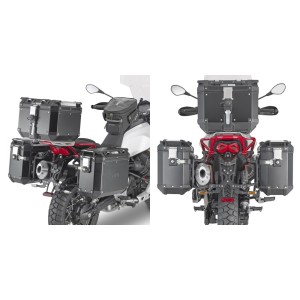 PORTAVALIGIE LATERALE GIVI PL ONE-FIT MONOKEY CAM-SIDE AD AGGANCIO RAPIDO MOTO GUZZI V85 TT 2021-2023
