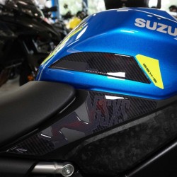 COPPIA ADESIVI 3D PROTEZIONE LATERALE SERBATOIO SUZUKI GSX-S 1000 2021-2024 GIALLO FLUO