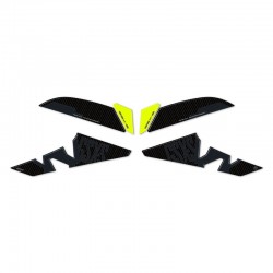 PAIR OF 3D STICKERS TANK SIDE PROTECTION SUZUKI GSX-S 1000 2021-2024 YELLOW FLUO