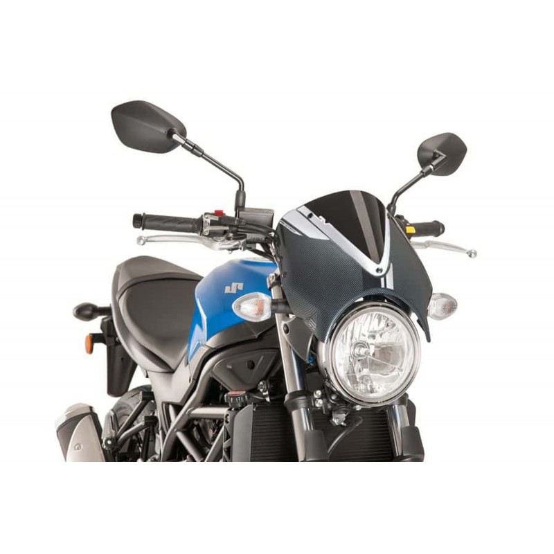 PUIG RETRO WINDSHIELD SUZUKI SV 650 2021-2024, BLACK/CARBON