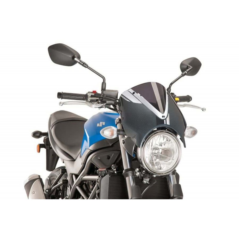 PUIG RETRO WINDSCHUTZSCHEIBE SUZUKI SV 650 2021-2024, DUNKLE RAUCH/CARBON