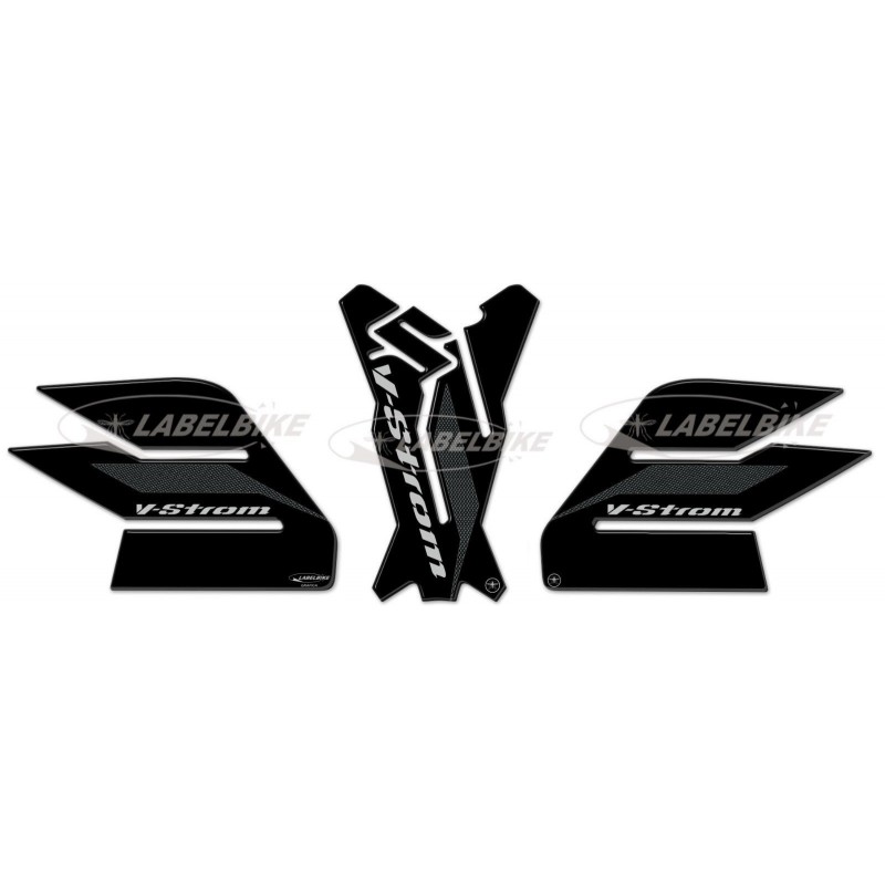 PEGATINAS 3D DEPOSITO Y PROTECCIONES LATERALES SUZUKI V-STROM 650 XT 2021-2024