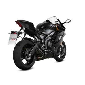 TERMINALE MIVV SUONO YAMAHA R6 2021-2024, OMOLOGATO BLACK/CARBONIO