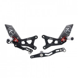 JUEGOS TRASEROS REGULABLES LIGHTECH R-VERSION CON ESTRIBERAS ARTICULADOS YAMAHA R6 2021-2024 (NORMAL/INVERTIDA)