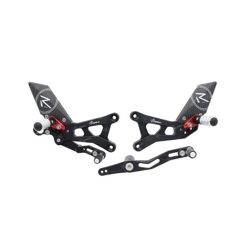 LIGHTECH R-VERSION EINSTELLBARE HINTERE SETS MIT GELENKTEN FUSSPEGS YAMAHA R6 2021-2024 (NORMAL/INVERTIERT)