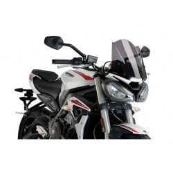 PARABRISAS PUIG SPORT NEW GENERATION TRIUMPH STREET TRIPLE R 765 2021-2022, AHUMADO OSCURO