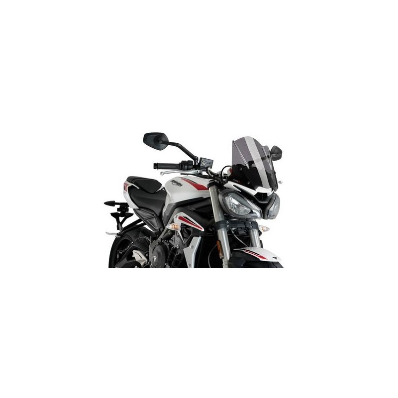 PARABRISAS PUIG SPORT NEW GENERATION TRIUMPH STREET TRIPLE R 765 2021-2022, AHUMADO OSCURO