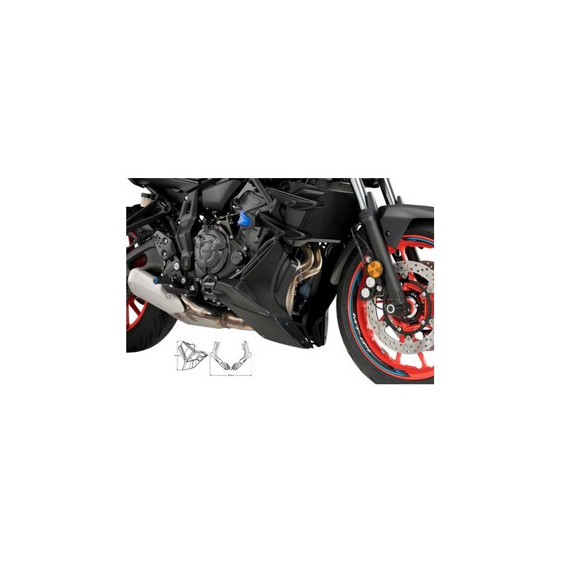 PUIG ENGINE TIP YAMAHA MT-07 2021-2024, MATT BLACK