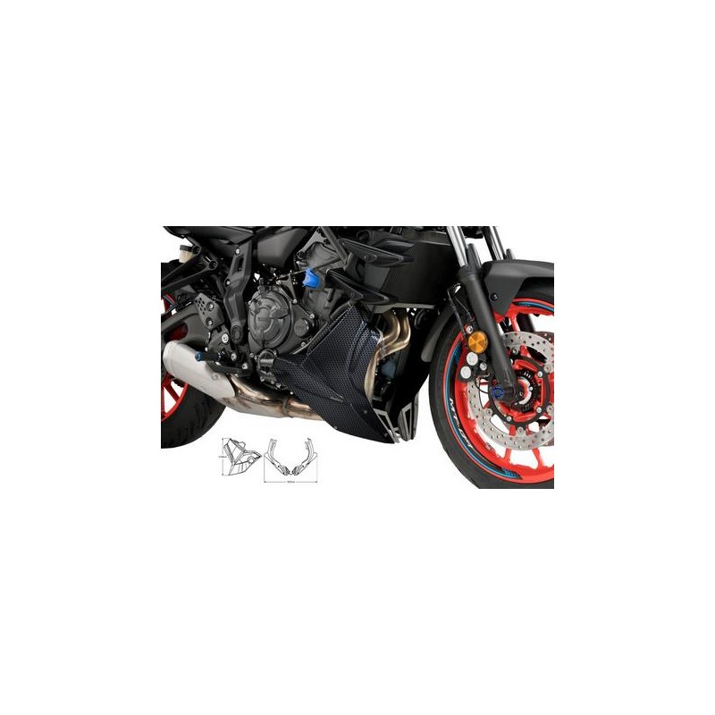 PUIG ENGINE TIP YAMAHA MT-07 2021-2024, CARBON LOOK