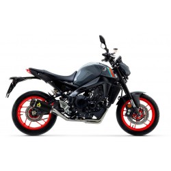 LOW ARROW WORKS FULL EXHAUST SYSTEM YAMAHA MT-09 SP 2021-2023, DARK STEEL/CARBON, CATALYTIC 