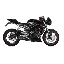 EXHAUST MIVV DELTA RACE FOR TRIUMPH STREET TRIPLE R 765 2021-2022, APPROVED BLACK/CARBON