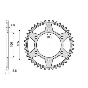 CORONA IN ERGAL PER CATENA 520 TRIUMPH STREET TRIPLE 765 R 2021-2022
