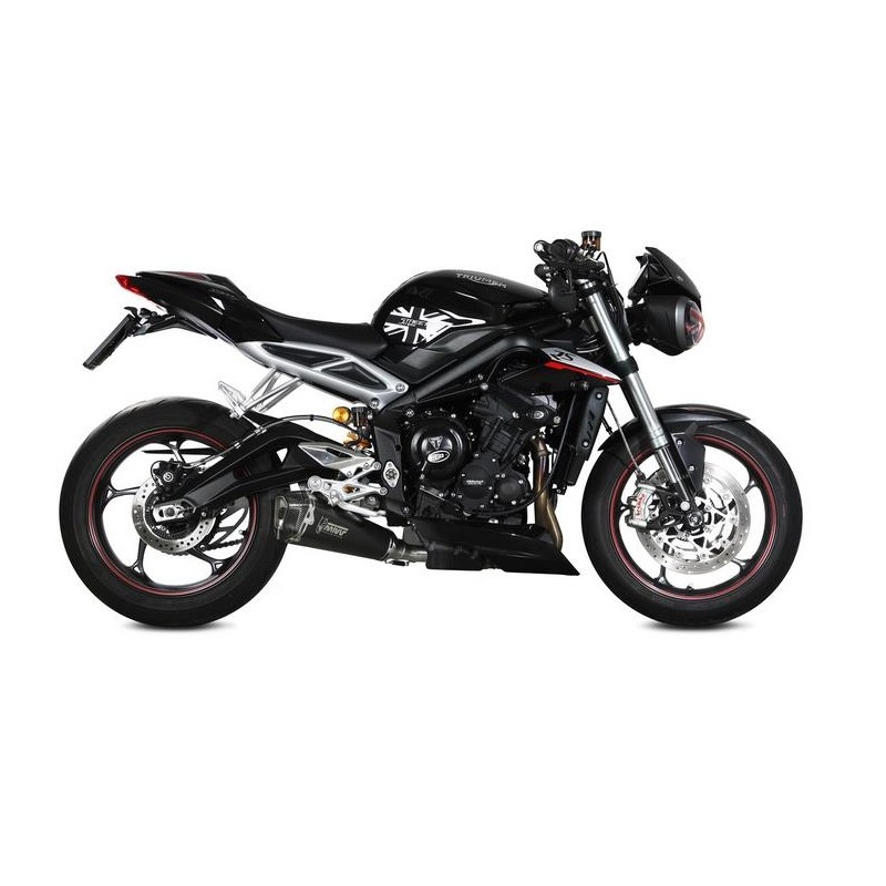 TERMINALE MIVV DELTA RACE TRIUMPH STREET TRIPLE 765 RS 2021-2022, OMOLOGATO BLACK/CARBONIO